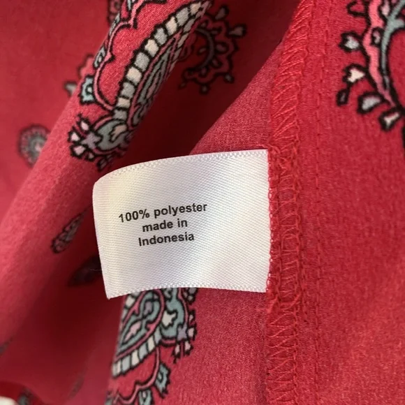 Lane Bryant soft paisley top/blouse short sleeves size 24 - Picture 6 of 13